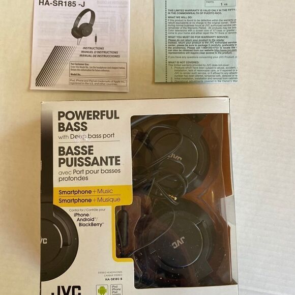 JVC Stereo Headphones New Open Box - Picture 5 of 6